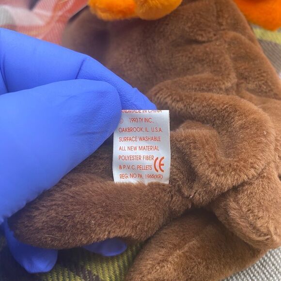 Mint condition rare/retired, part of original 9 BBs, Chocolate the Moose - Picture 11 of 11